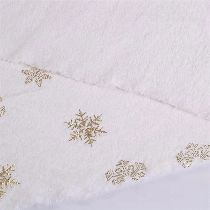 Stamp Silver Flannel Fabric